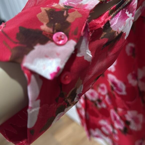 ELIE TAHARI PRIMROSE SHIRT PEONY MULTI - Picture 9 of 14